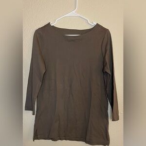 Coldwater Creek Dark Brown Long Sleeve Top